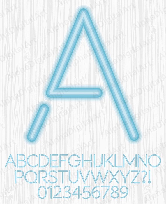 38 Retro Alphabet Bunte Zahlen Geometrische Buchstaben Etsy