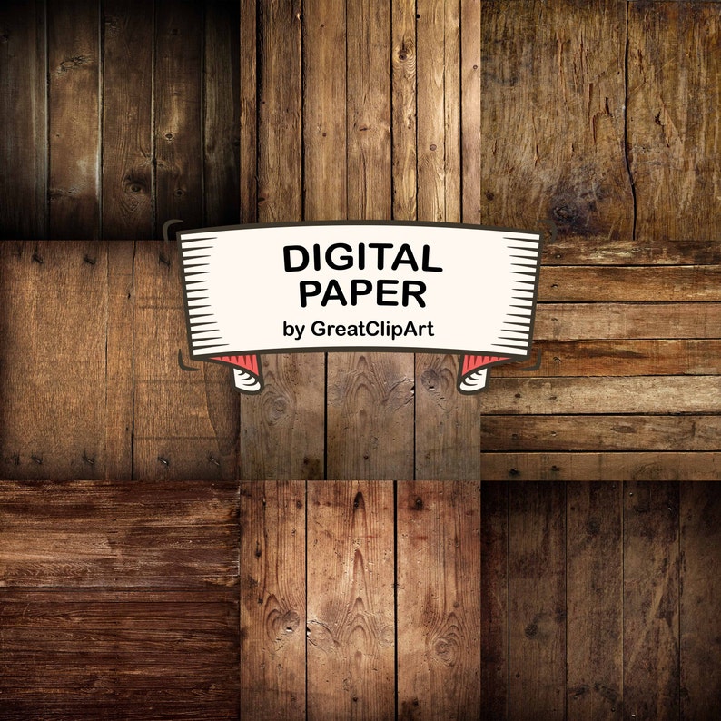 9 Rustic Wood Digital Paper Wood Backdrop Printable Wood Etsy