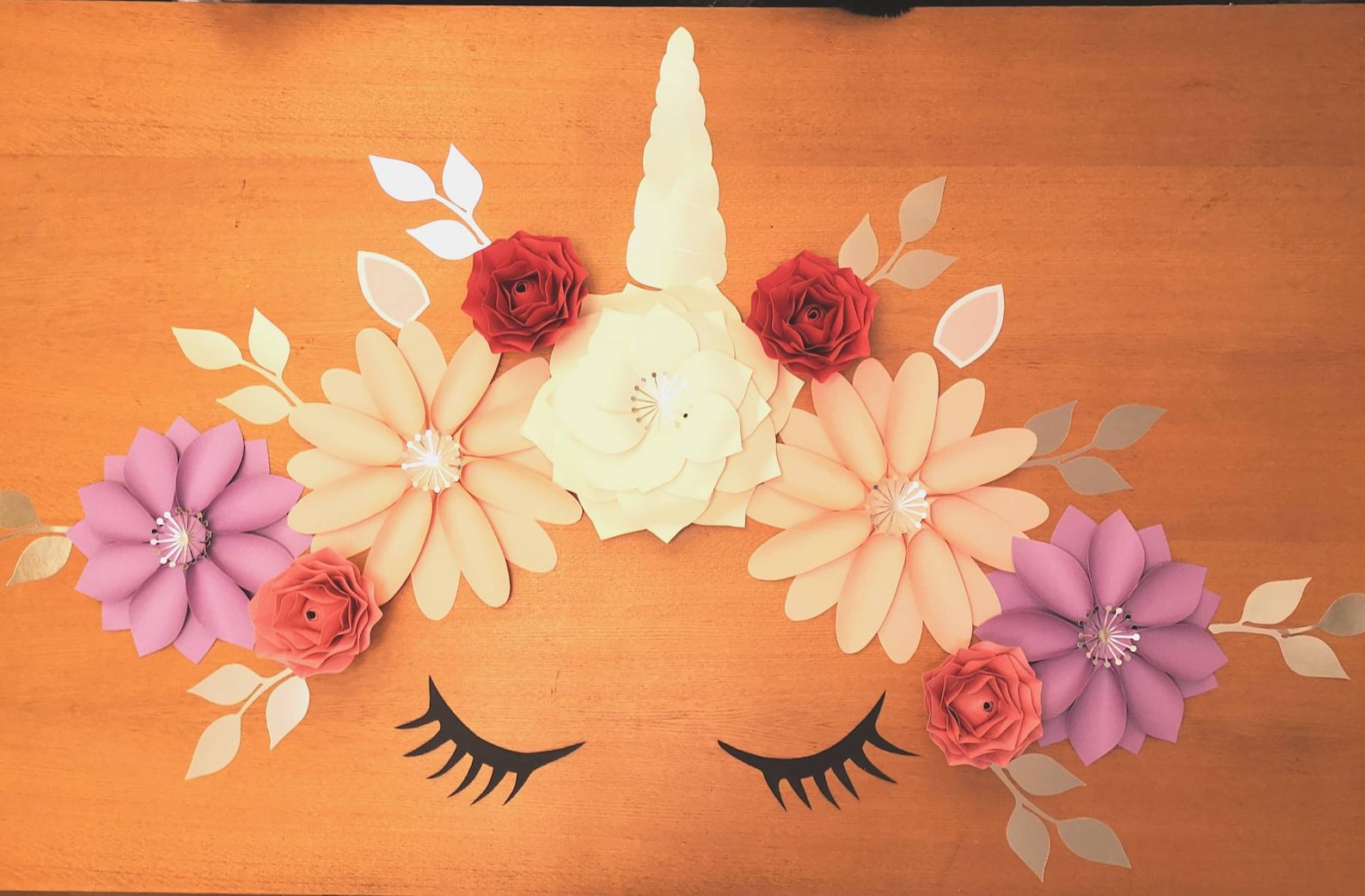 Unicorn Wall Flower Set Etsy