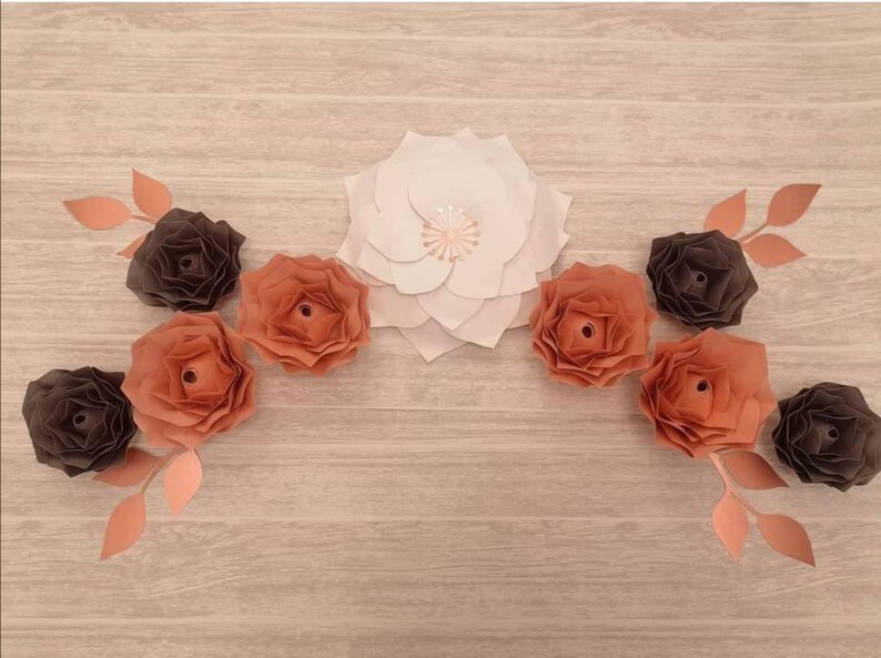 Large Wall Flowers Set of Nine Etsy