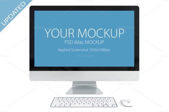 1 Psd Imac Mockup On White Computer Screen Design