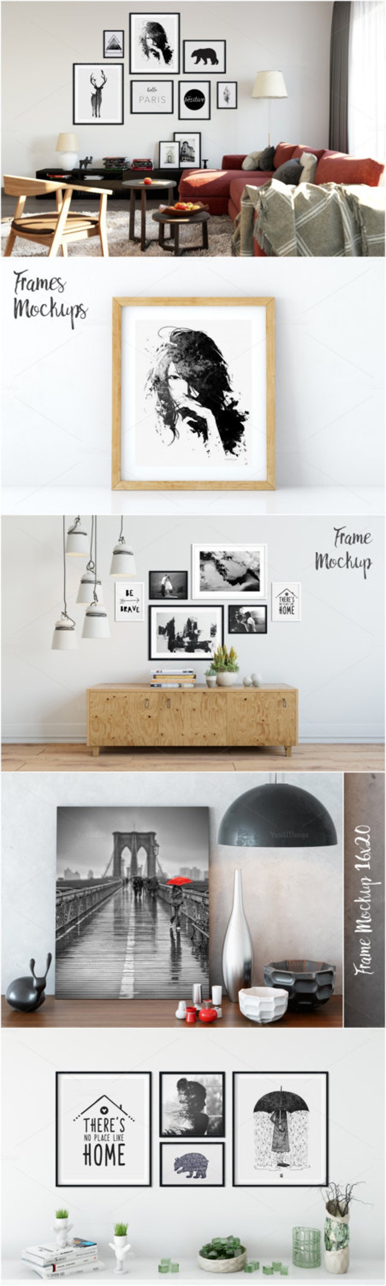 Download Frame mockup Poster mock-up Product Mockups Design | Etsy