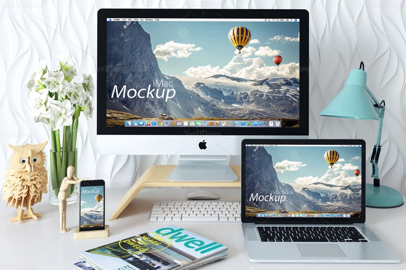 Download Apple 3 device mockup computer screen design imac mockup | Etsy