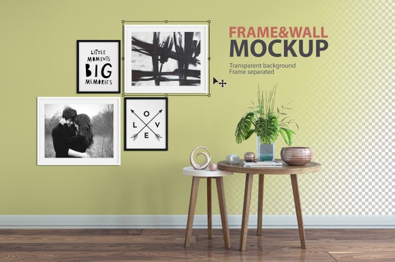 Download Wall Mockup Wallpaper Frame Mockup Poster Mock Up Product Etsy PSD Mockup Templates