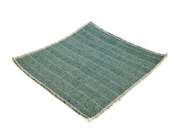 Miniature Dollhouse Area Rug - Light Grey and Teal Blue