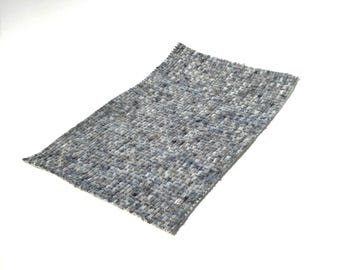 Miniature Dollhouse Area Rug - Light Medium Blue Gray