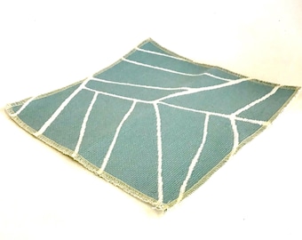 Miniature Dollhouse Area Rug - Light Teal and White
