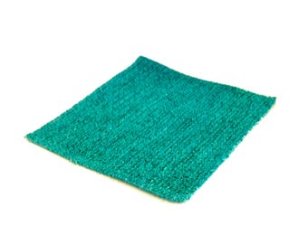 Miniature Dollhouse Rug - Medium Teal Aqua Blue