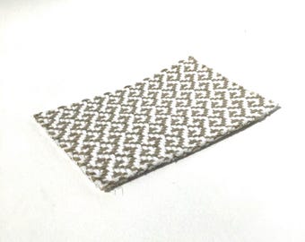 Miniature Dollhouse Area  - Beige Tan and White