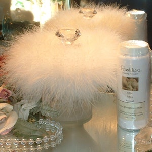 Infinity ~ 6 oz Scented Dusting Powder w/ Rhinestone Handle Puff & Glass Stand by Renditions