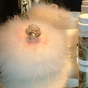 Ginger Peach ~ 6 oz Scented Dusting Powder w/ Puff & Stand by Renditions