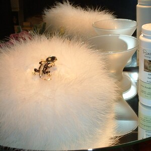 Chameleon ~ 6 oz Scented Dusting Powder w/ Rhinestone Handle Puff & Glass Stand by Renditions