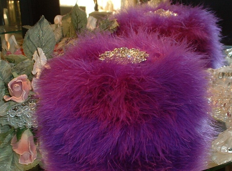 Powder Puff Body Dusting Powder Puff Ivory Fur Puff With Etsy