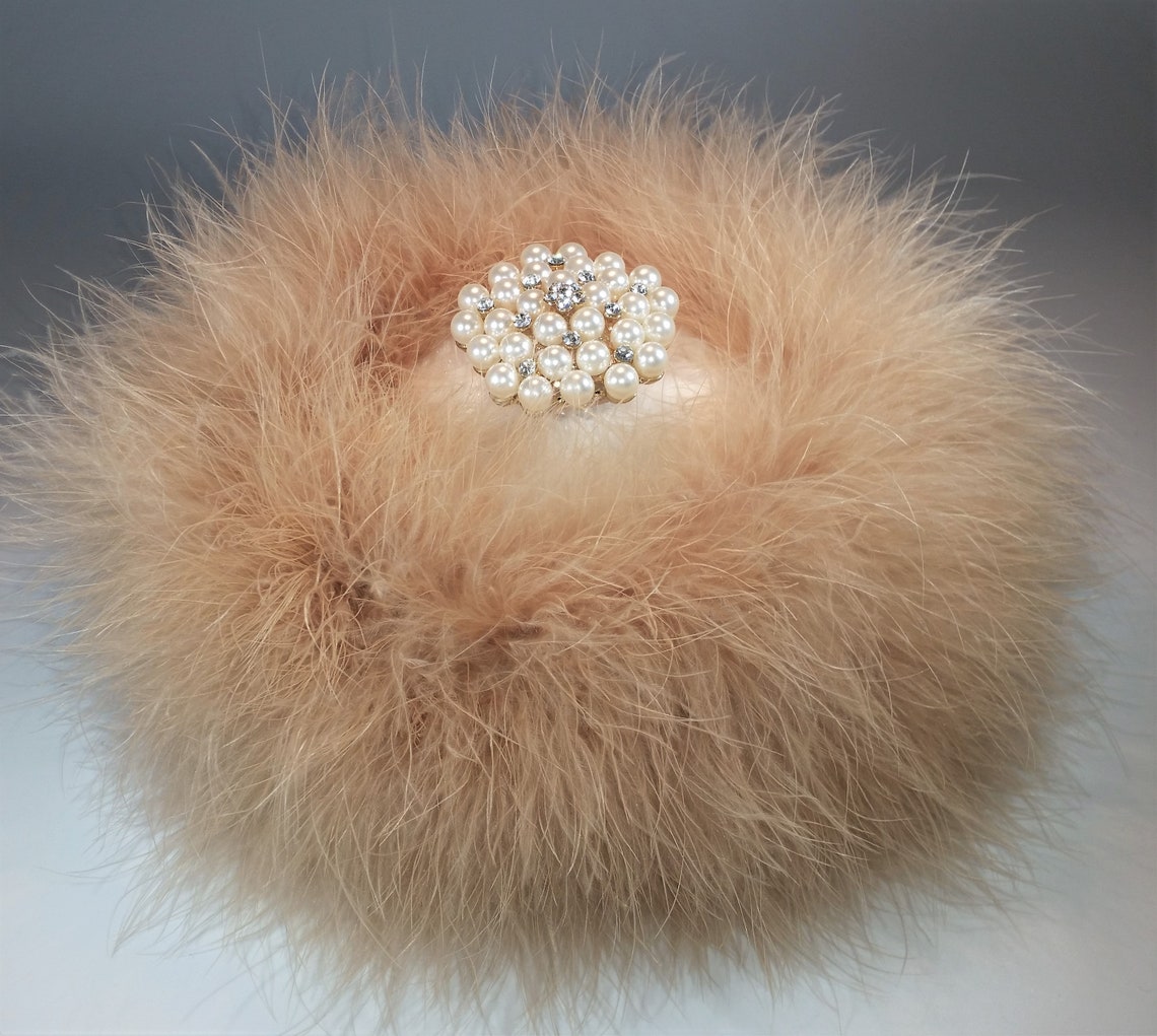 Powder Puff Body Dusting Powder Puff Beige Puff Trimmed in Etsy