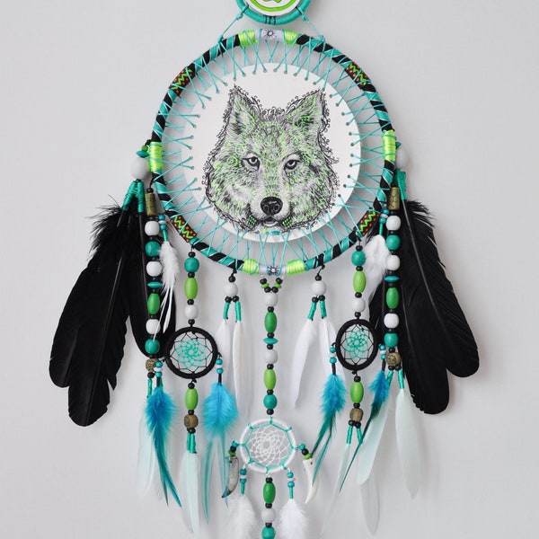 Wolf Dream Catcher Etsy