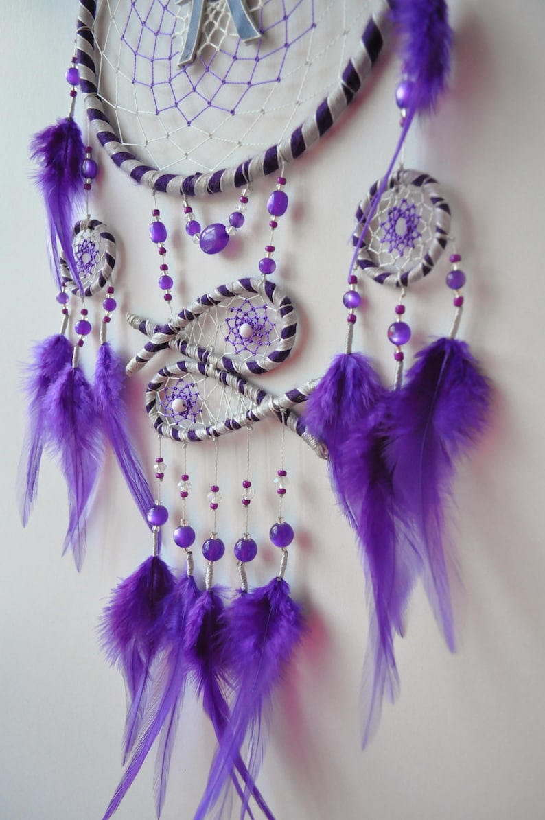 Zodiac Dream Catcher Pisces Sign Dreamcatcher Large Wall Etsy