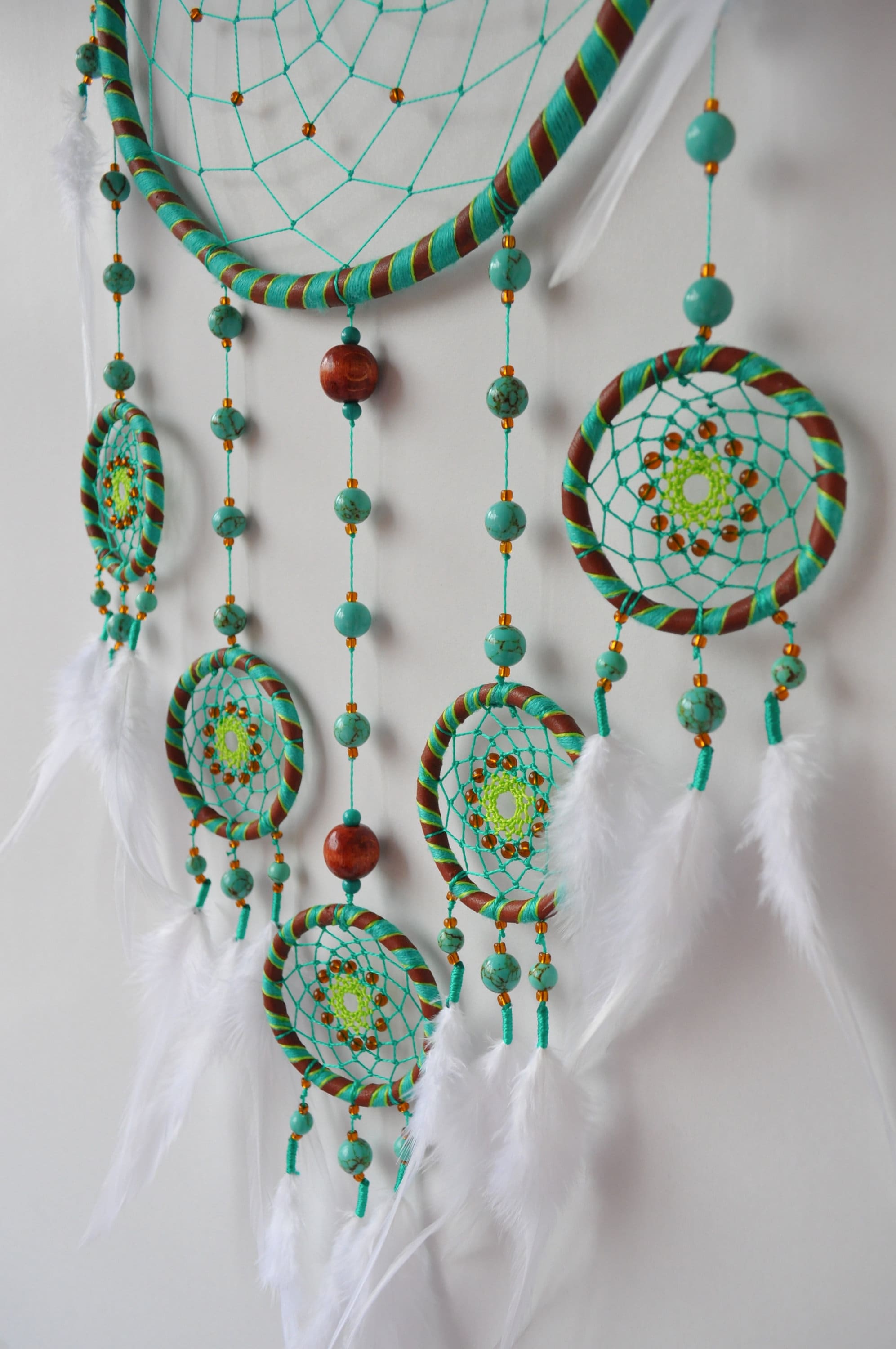 Extra Large Dream Catcher Turquoise Huge Dreamcatcher Wall Etsy