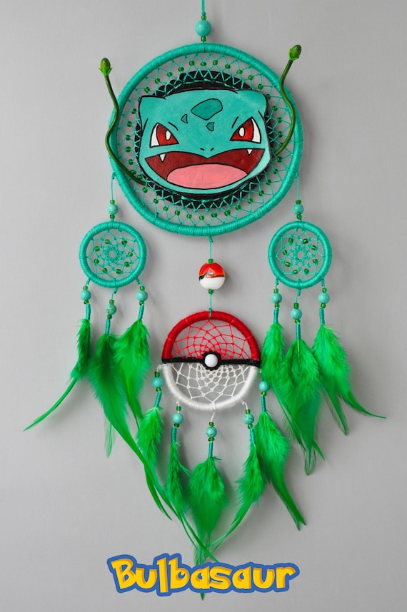 Bulbasaurus Decor Pokemon Fan Gift Dream Catcher Wall Etsy