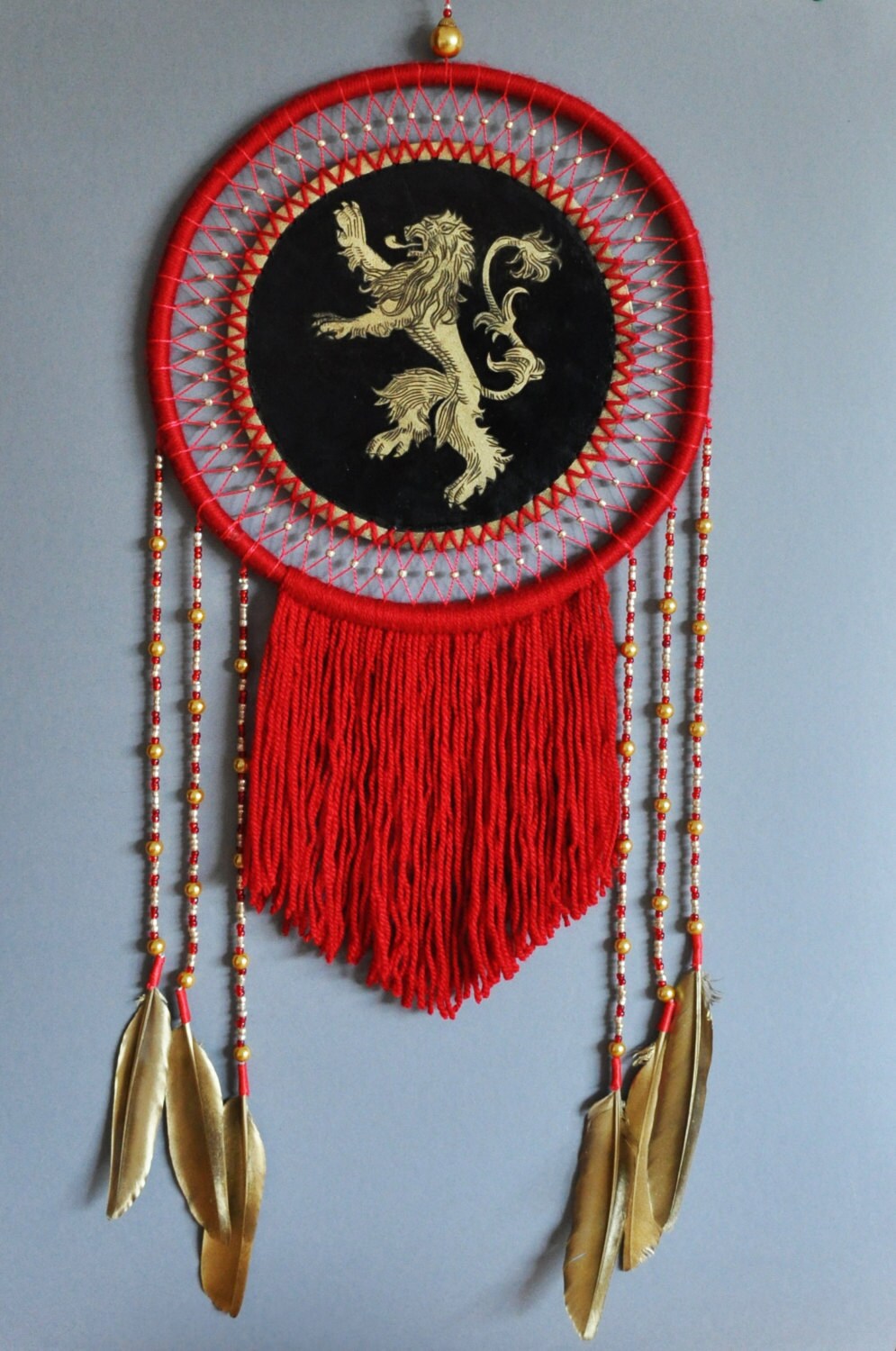 Game of Thrones Sigil House Lannister Banner Dream Catcher | Etsy