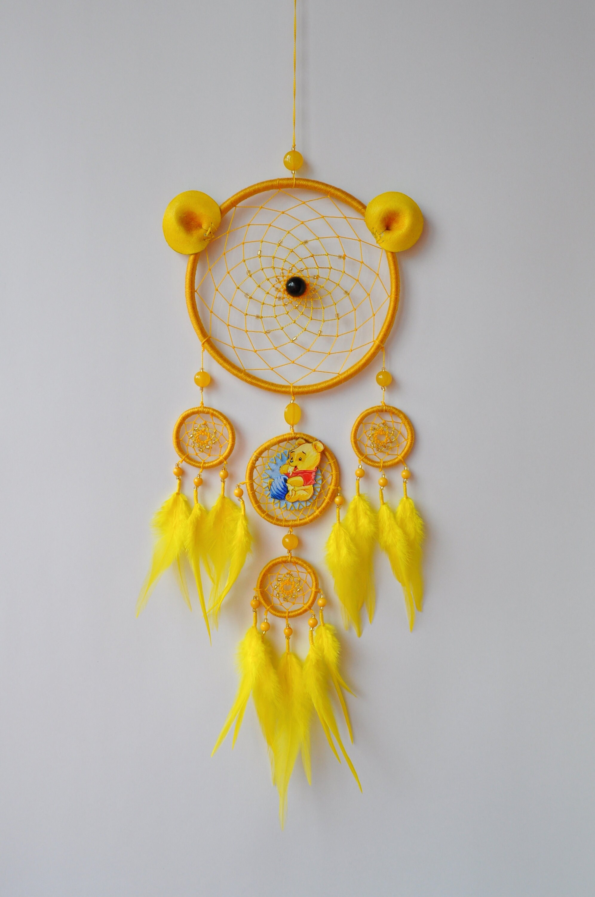 The Bear Dream Catcher Baby Shower Nursery Wall Decor Gift Etsy