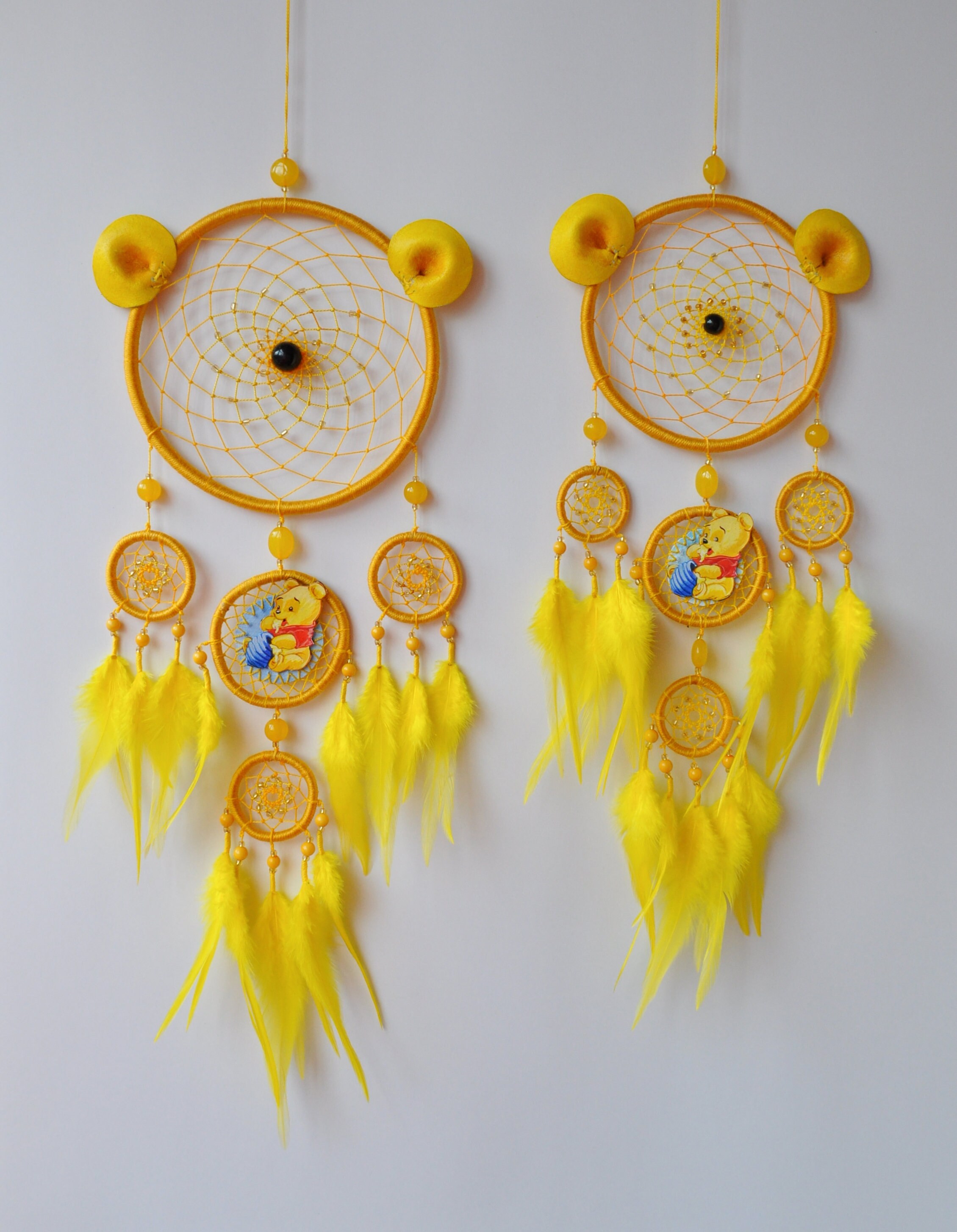 The Bear Dream Catcher Baby Shower Nursery Wall Decor Gift Etsy