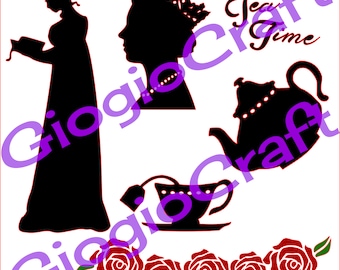 Stencil /'Vintage Elements/' 8 Reusable Laser-Cut Kraft Cardstock for MixedMedia ArtJournal Scrapbooking