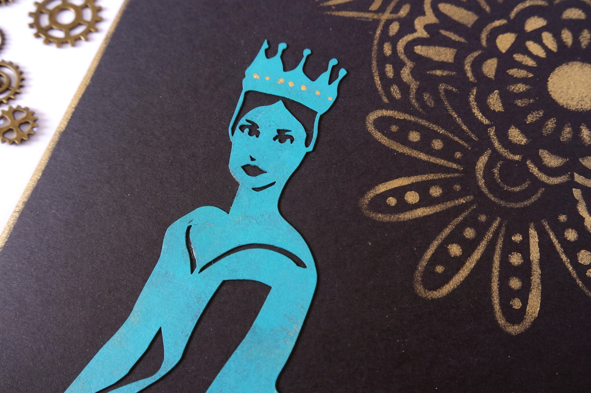 Stencil 'regina' Reusable Lasercut Mylar for Etsy