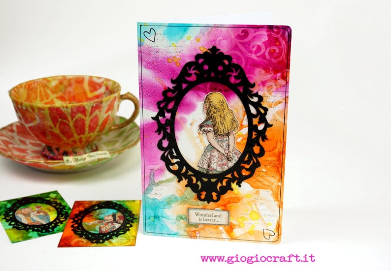 Stencil /'Vintage Elements/' 8 Reusable Laser-Cut Kraft Cardstock for MixedMedia ArtJournal Scrapbooking