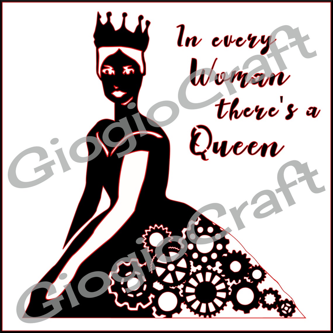 Stencil 'regina' Reusable Lasercut Mylar for Etsy