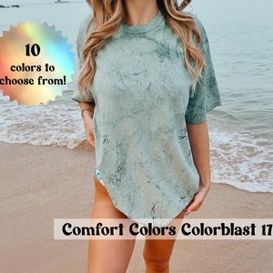 Comfort Colors 1745 Adult Heavyweight Color Blast T-shirt, Mineral Wash Tie Dye Shirt, Blank Cotton Shirt, Oversized Vintage Blank Tshirt