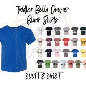 Bella Canvas Plain Toddler Shirts, Blank Toddler TShirt, Bella Canvas 3001T, 3413T, Wholesale TODDLER Unisex T-shirt, Bella+Canvas