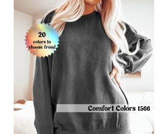 Comfort Colors Sweatshirt, Comfort Colors 1566 Crewneck Sweatshirt, Unisex Oversized Crewneck, Vintage Comfort Colors, Blank Sweatshirt