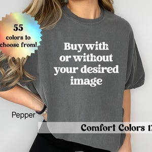 Comfort Colors T-shirt Blank Shirt, Wholesale 1717 Unisex Vintage Style Solid Plain T-Shirt Garment Dyed Heavyweight Shirt, 100% Cotton
