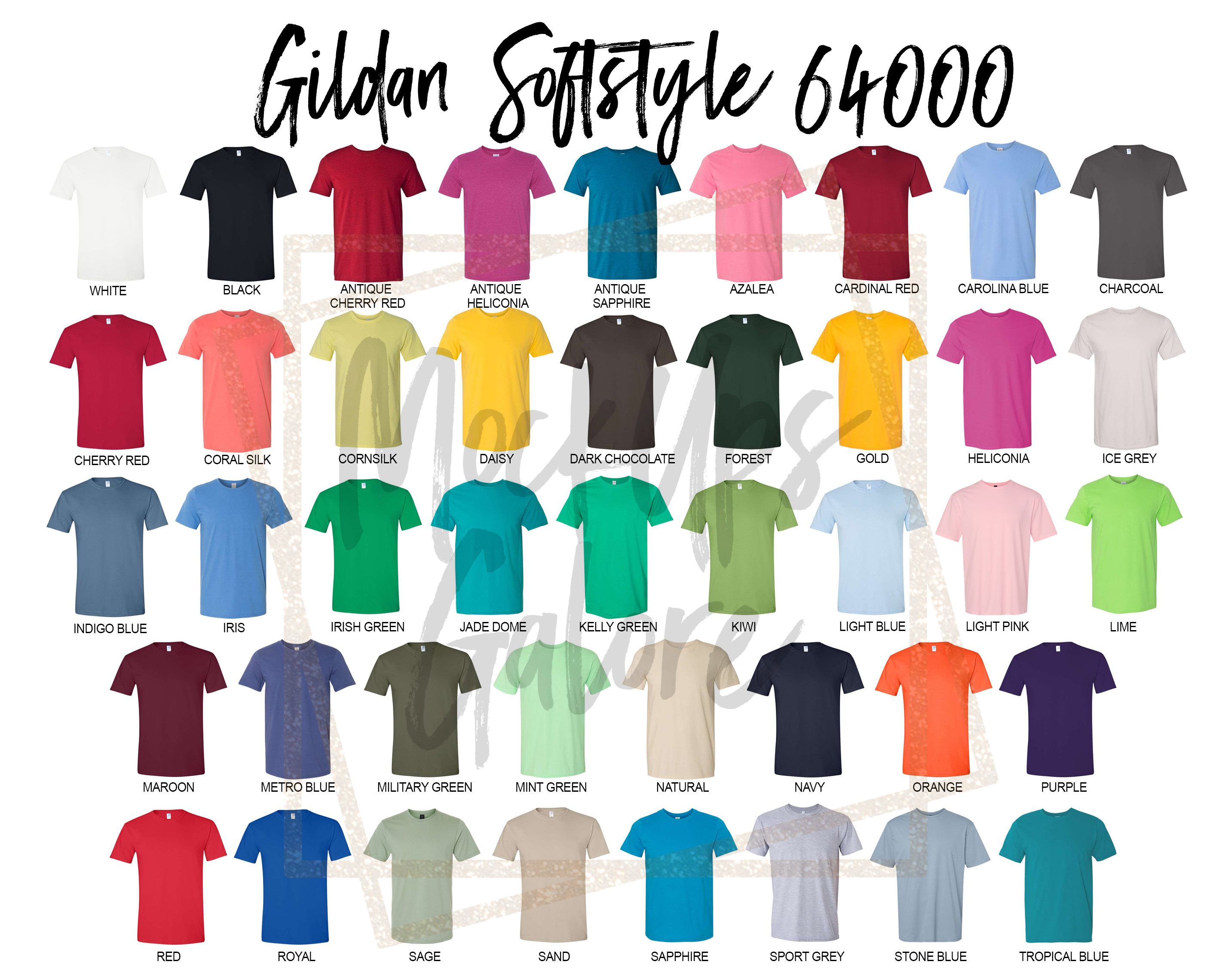 Gildan 64000 Softstyle Blank Short Sleeve Shirt, Gildan 64000 Solid, Wholesale ADULT SIZE Unisex T-shirt, HTV, Solid Shirts, Gildan Shirts