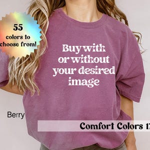 Comfort Colors T-shirt Blank Shirt, Wholesale 1717 Unisex Vintage Style Solid Plain T-Shirt Garment Dyed Heavyweight Shirt, 100% Cotton