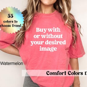 Comfort Colors T-shirt Blank Shirt, Wholesale 1717 Unisex Vintage Style Solid Plain T-Shirt Garment Dyed Heavyweight Shirt, 100% Cotton