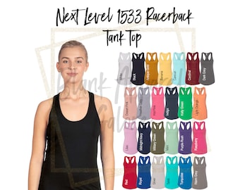 Blank Tank Tops For Women, Next Level 1533 Racerback Tank Top, Bachelorette Tanks, Girls Trip Tanks, Racerback Next Level, Trendy Tanks