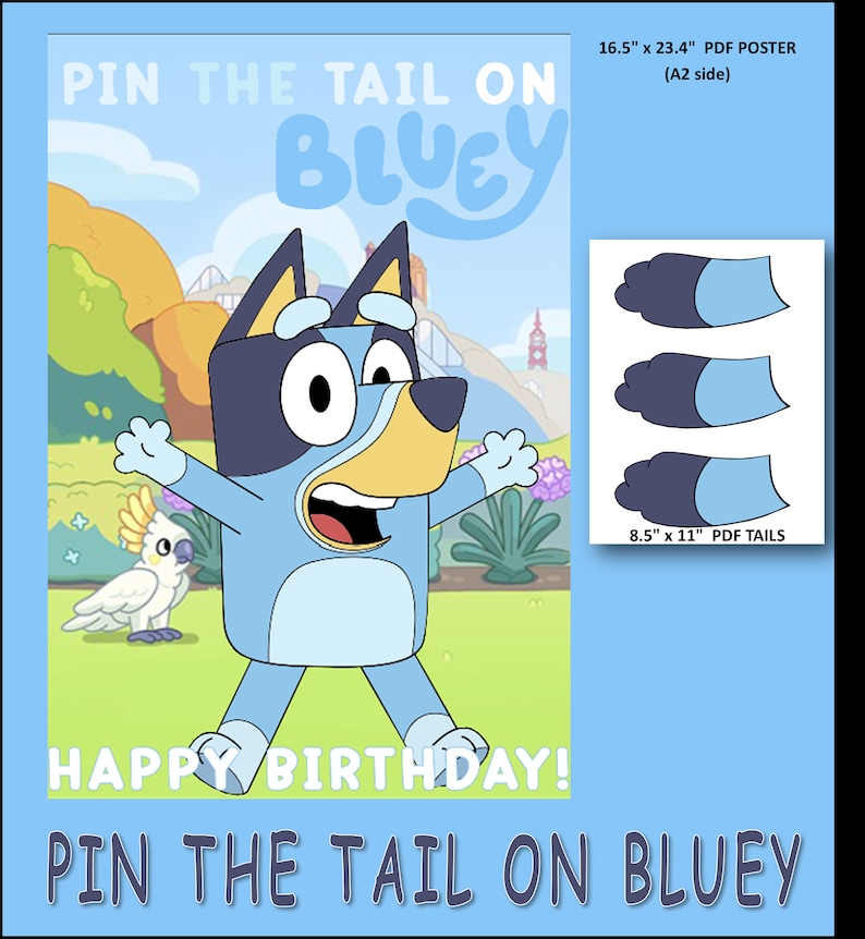 Bluey Pin The Tail Bluey Pin The Tail