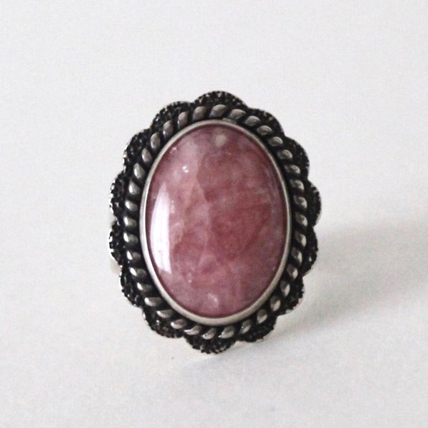 Pink Cabochon Ring - Etsy