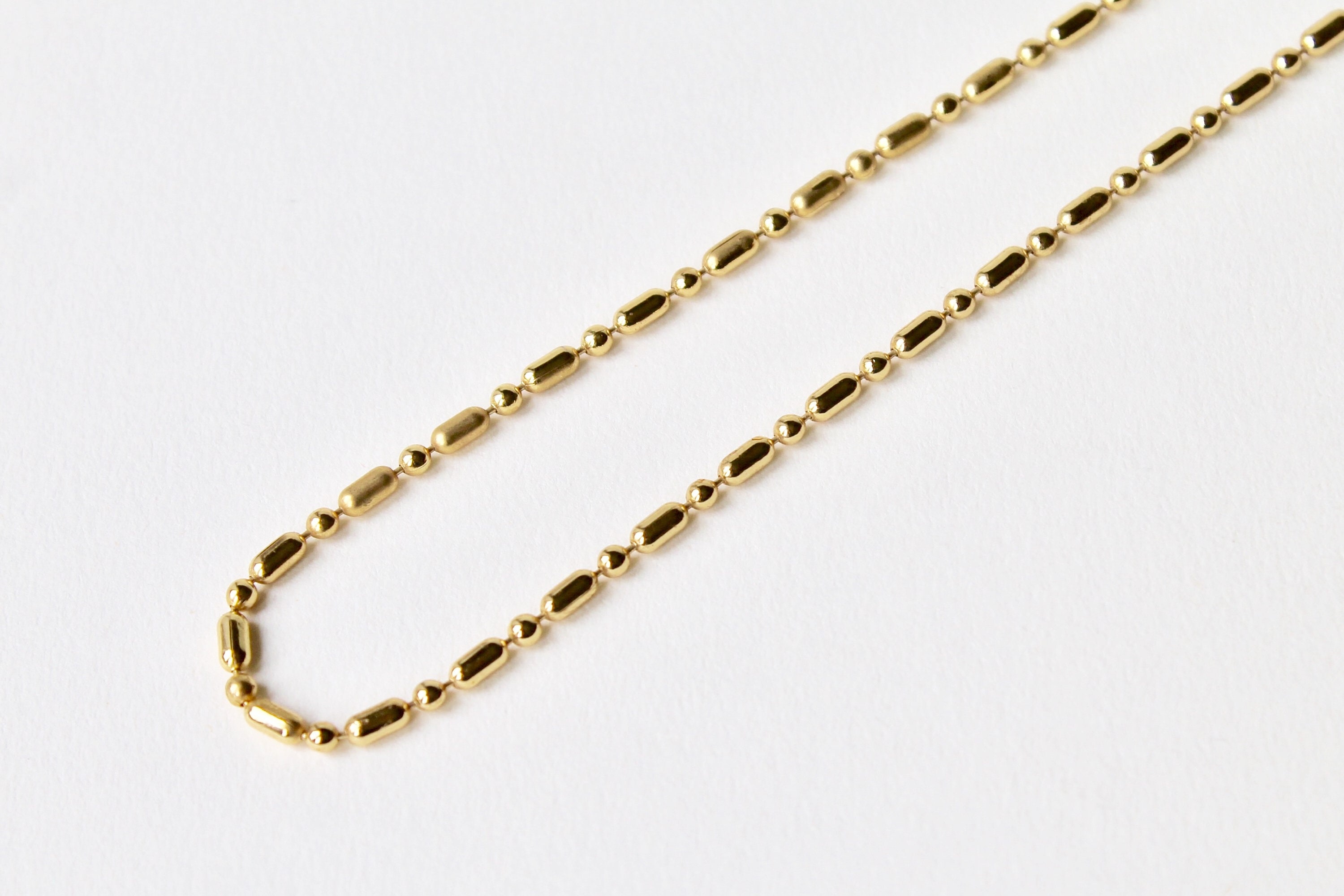 Vintage Classic Ball Chain Key Necklace, Gold Custom