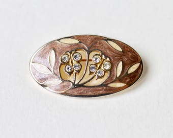 Broche Vintage Feuille D'érable Dorée - Thème Canada - Très Bel état - Occasion