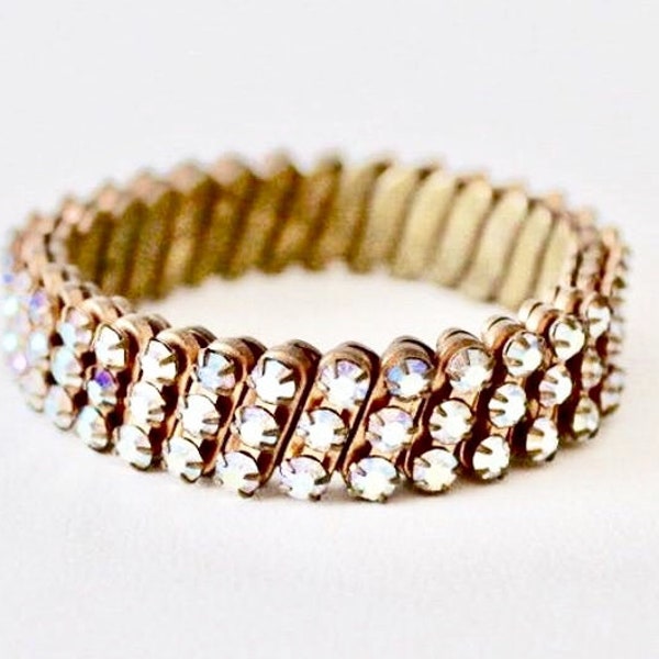 Rhinestone Stretch Bracelet Etsy