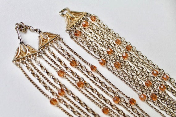 Vintage gold Coro matching necklace and bracelet … - image 7