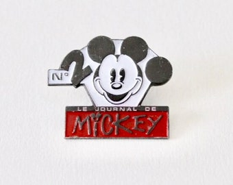 Vintage Mickey Mouse Walt Disney EuroDisney speld. Le journal de Mickey No. 2000 zachte emaille pin. Disneyland Parijs Mickey millennium speld.