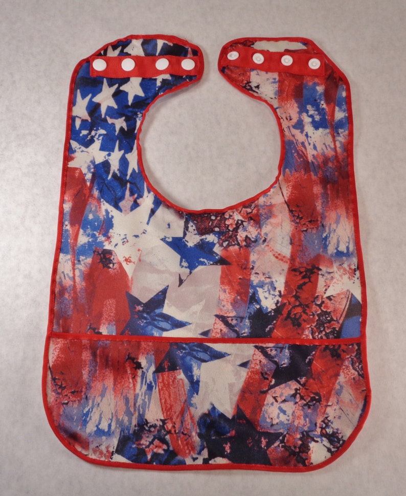 4th of July American Flag Bib Patriotic Waterproof Adjustable Etsy