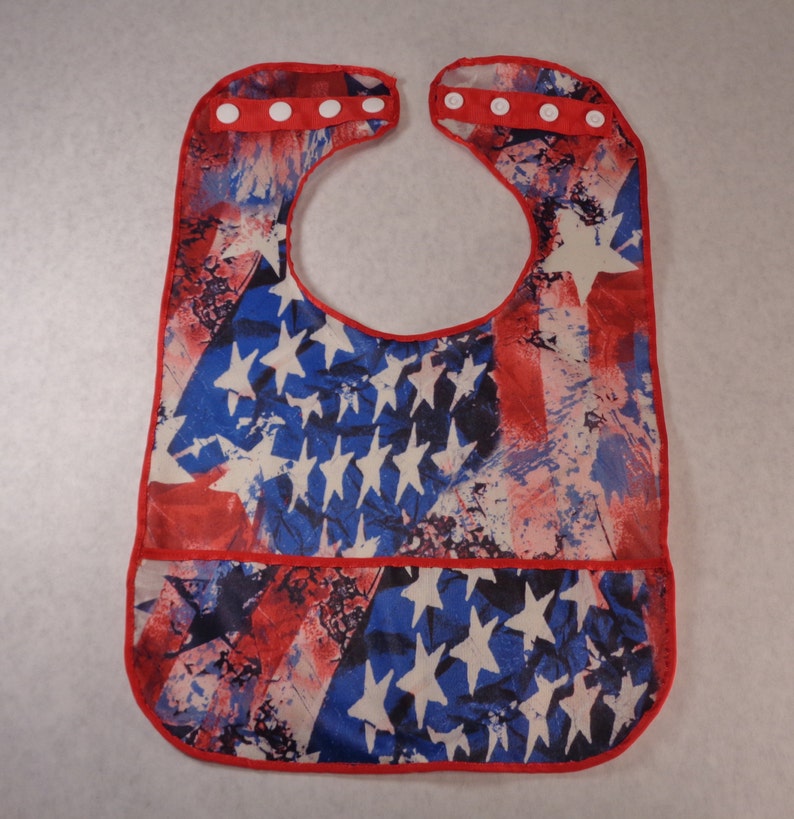 4th of July American Flag Bib Patriotic Waterproof Adjustable Etsy