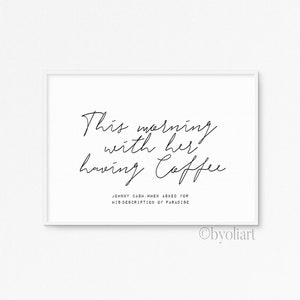Johnny Cash Citation Ce Matin Avec Son Empreinte De Cafe Etsy