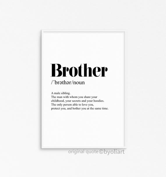 Citation De Frere Citation Originale Citation Drole Affiche Etsy