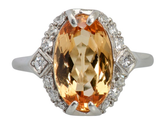 Precious Topaz Diamond Ring MCM Classic Design Pl… - image 6