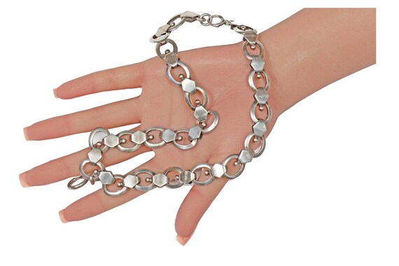 Victorian Sterling Silver Oval Link Book Chain View 4